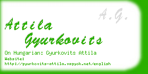attila gyurkovits business card